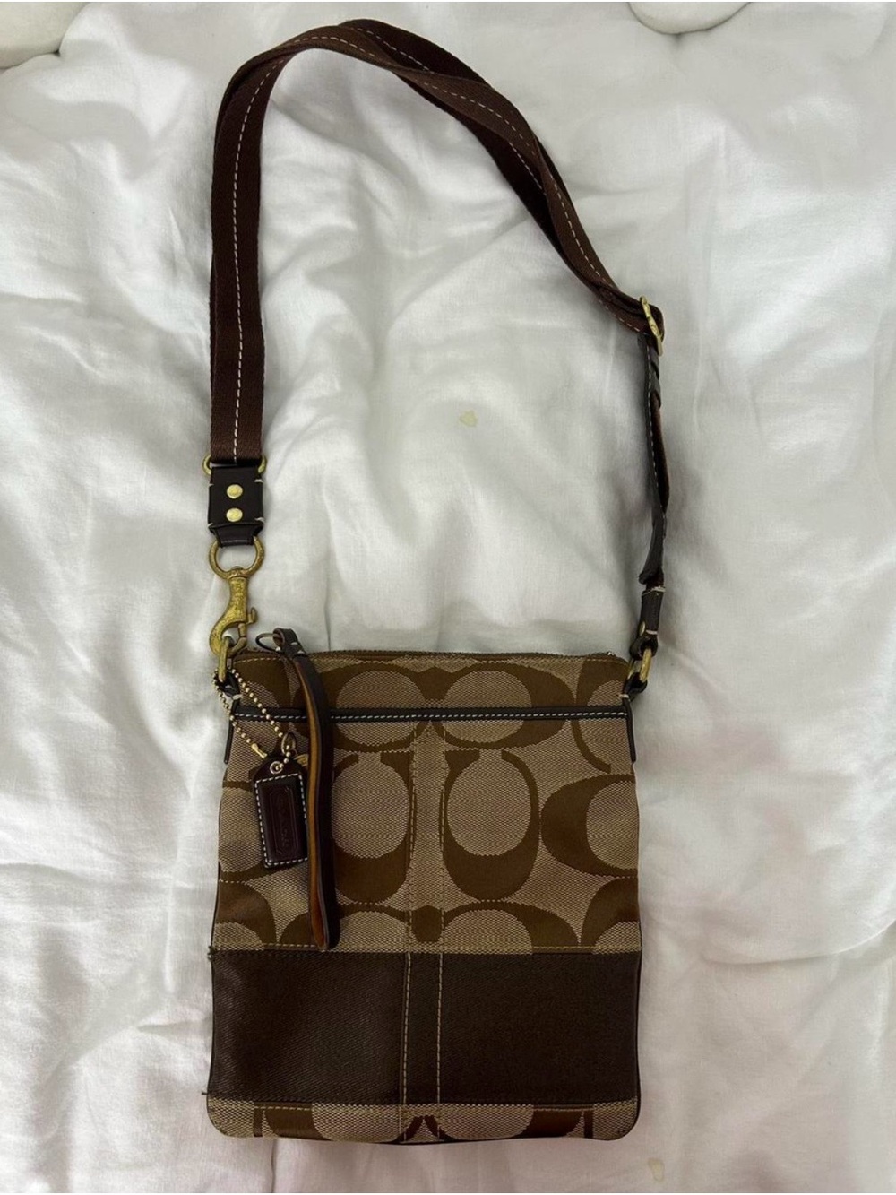 Coach Brown Signature Crossbody Bag